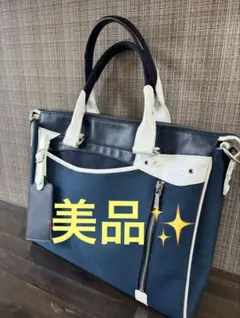 SAMANTHA KINGZ ビジネスバッグ ネイビー ホワイトのサムネイル