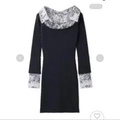 SNIDEL Sustainableオフショルニットドッキングワンピース