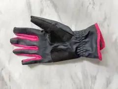 【美品】レディース 20サイズ ゴルフグローブ 右手 黒 指先なし ネイル用
