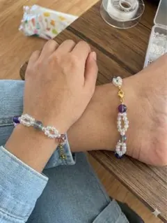 ハンドメイド ビーズブレスレット