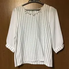 OLIVE des OLIVEガール　オリーブ　七部袖　ストライプ　トップスのサムネイル