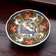龍峰堂 亀甲草花紋多用鉢5客セット 三洋陶器 料理の取り皿 金襴手のサムネイル