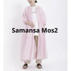 Samansa Mos2 インドボイルパフスリーブギャザーワンピース