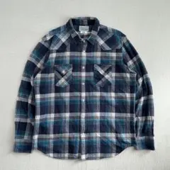 チェック柄ネルシャツ　厚手　2ポッケ　L表記　アメカジ　ストリート　古着ミックス