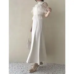 dazzlin ラメチュールビスチェカットワンピース