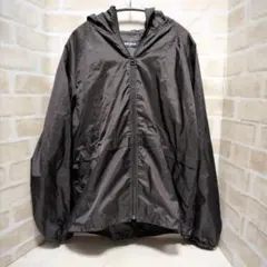 ★OLD UNIQLO【ユニクロ】ナイロン ジップアップパーカー 黒系 美品 M