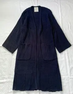 新品*スタジオクリップ*ニットのロングカーディガン*ネイビー*