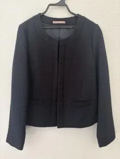 Natural Beauty Basic ツイードノーカラージャケット　M