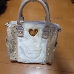 ファーショルダーバッグ スタッズ付き