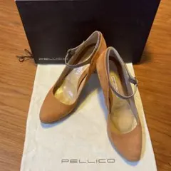 PELLICO パンプス 木製 本革 スエード　22.5