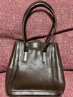 COACH ブラウンレザー トートバッグ