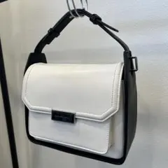 CHARLES & KEITH ショルダーバッグ ホワイト/ブラック