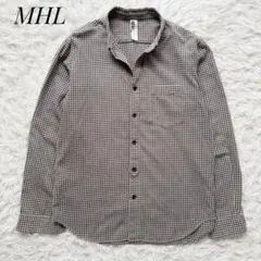 MHL.エムエイチエル ギンガムチェック コットンシャツ Mサイズ