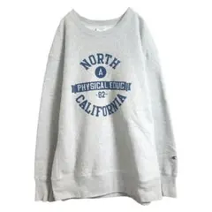 【復刻青単タグ】チャンピオン リバースウィーブ XL カレッジロゴ 霜降りグレー