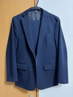 GUネイビー テーラードジャケット&パンツ　セットアップ