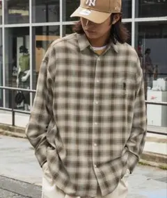 U.S. POLO ASSN. 　ワンポイント刺繍ロゴ オーバーサイズシャツ　L