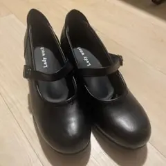 【未使用】Lady worker ブラックウェッジソールパンプス