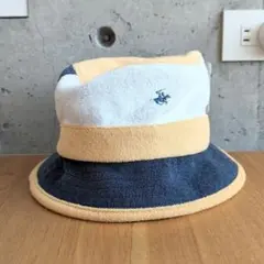 POLOCLUB BHPC パイル生地バケットハット イエロー×ネイビー タオルのサムネイル