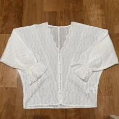 LOWRYS FARM 【美品】コットンレースブラウスLsize