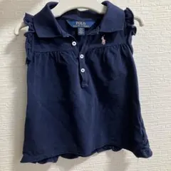 Polo Ralph Lauren フリル付きポロシャツ 3T ネイビー