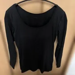 ユニクロ　ヒートテックブラトップ　八分袖　ブラック　Lサイズ