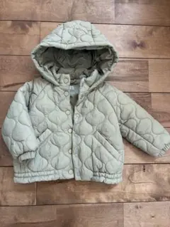 ZARA キルティングフード付きアウター 9-12ヶ月