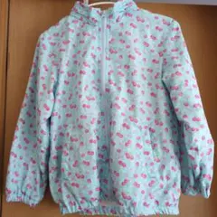 マザウェイズ　キッズ ウィンドブレーカー さくらんぼ柄 水色 130cm　未使用