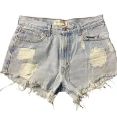 【極太】リーバイス 550 クラッシュ ダメージ ジョーツ Jorts W34