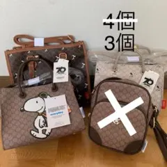 しまむら 生誕70周年記念柄 スヌーピー バッグ 3個