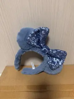 ミニーマウス スパンコールリボンカチューシャ