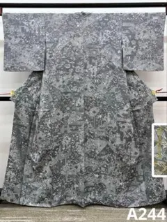 斉藤三才 落款入 訪問着 三才鳥 紋意匠 正絹 躾糸付き ガード加工済