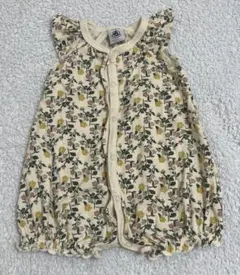 PETIT BATEAU プチバトー ショートロンパース 6m 67cm 花柄
