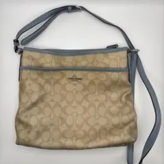 COACH コーチ シグネチャー ショルダーバッグ ベージュ