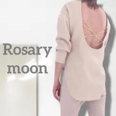 n【ロザリームーン】カットソー/日本製 上質 バックオープン ワッフル 綿 楽