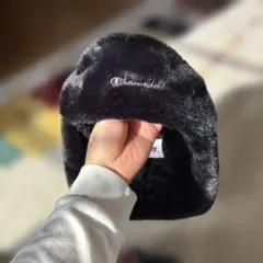 Champion ブラック フライトキャップ フリーサイズ