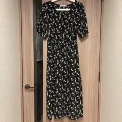 asknowas plus 花柄ワンピース
