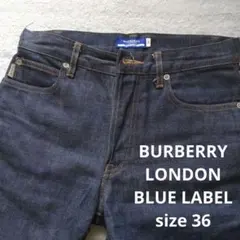 美品 バーバリー ストレートデニム ノバチェック 36 M