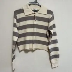 earth music&ecology ポロセーター ストライプ F