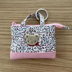 ファミリア　ミニバックチャーム　リバティ柄