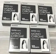 富士フイルム チェキ instax mini モノクローム 10枚入り 5パック
