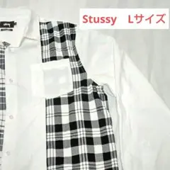 Stüssy 長袖シャツ パネル切り替え Lサイズのサムネイル