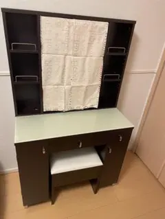 ほぼ未使用　ニトリ 両袖ドレッサー　鏡台　ダークブラウン（※イス別売り） 2025年最新】NITORI ドレッサー・鏡台の人気アイテム - メルカリ