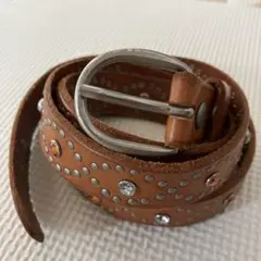 ストーン付きレザーベルト