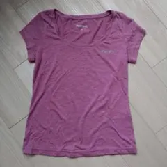 Reebok M パープル クルーネック Tシャツ
