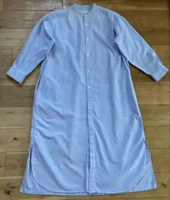 FORK＆SPOON　オックスバンドカラーシャツワンピース