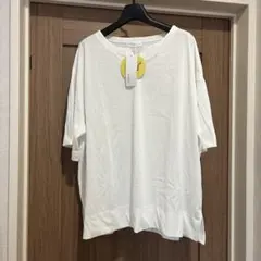 新品タグ付き2490円★Navyネイビー 機能性あるスキッパーカットソー Lのサムネイル