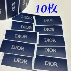 【DIOR】10枚/ディオールシール★☆ネイビーシルバーロゴ