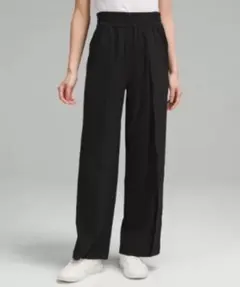 フロントプリーツ ハイライズワイドレッグパンツ アジアフィットS【JP M】