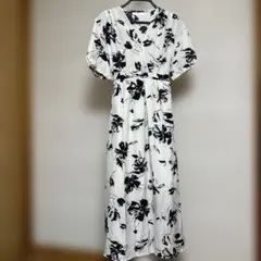 fifth フラワープリント ロングワンピース 半袖