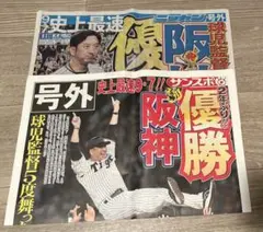 阪神タイガース 2025 優勝記念新聞 号外 2紙 セット 最速